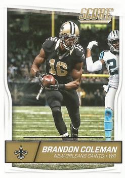 Brandon Coleman New Orleans Saints 2016 Panini Score NFL #206